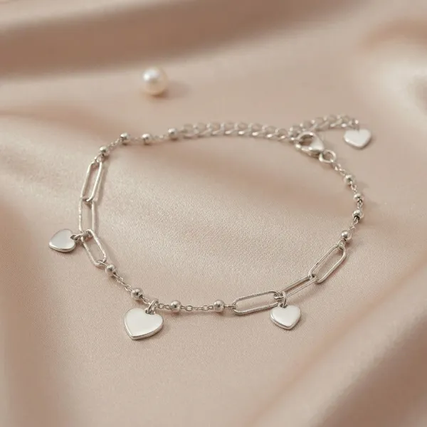 Silver_Sterling_Heart_Charm_Minimal_Bracelet_For_Women