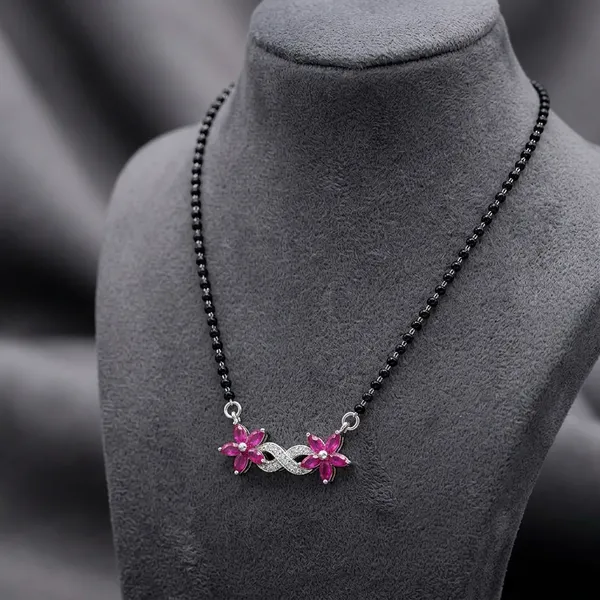 Silver_Black_Sterling_Infinity_Bloom_Mangalsutra_For_Women