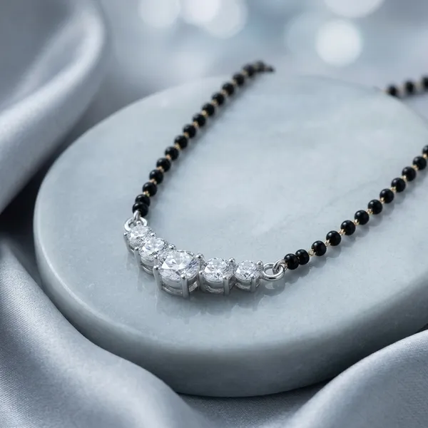 Silver_&_Black_Sterling_Solitaire_Mangalsutra_For_Women