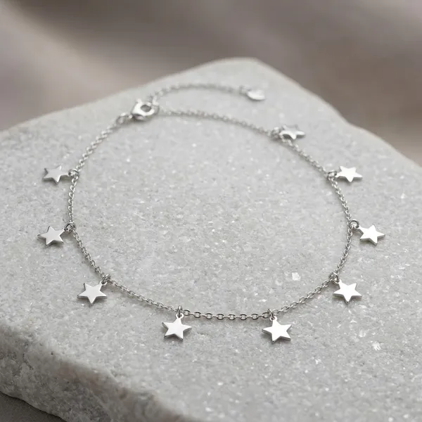 Silver_Sterling_Minimal_Star_Pendant_Necklace_Set_For_Women