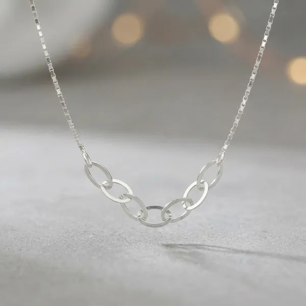 Silver_Sterling_Flat_Oval_Link_Chain_For_Women