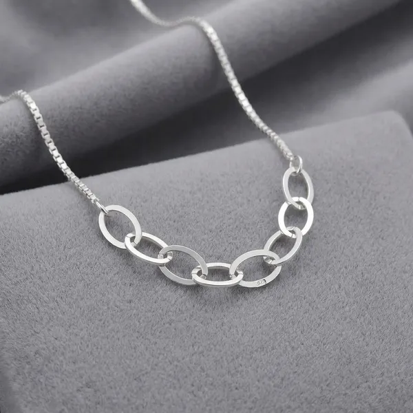 Silver_Sterling_Flat_Oval_Link_Chain_For_Women