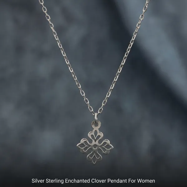 Silver_Sterling_Enchanted_Clover_Pendant_For_Women