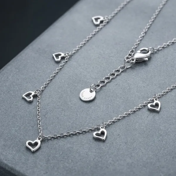 Silver_Sterling_Whispering_Hearts_Station_Chain_For_Women