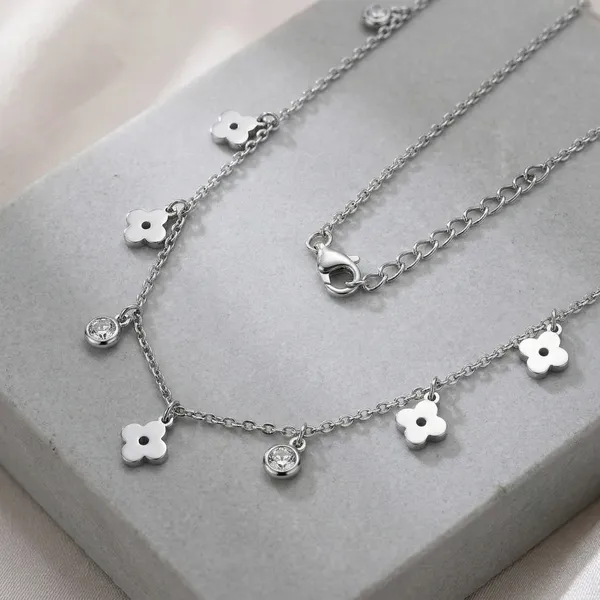 Silver_Sterling_Crystal_Clover_Necklace_For_Women