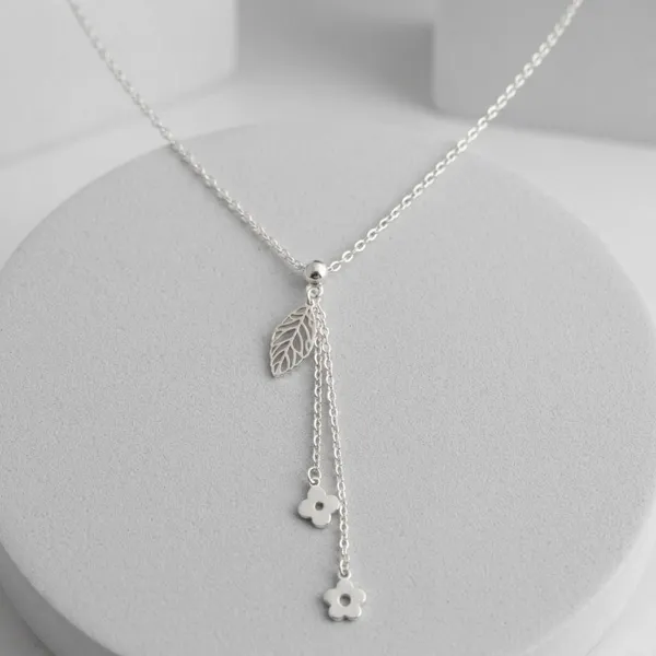 Silver_Sterling_Leaf_Petal_Lariat_Chain_For_Women