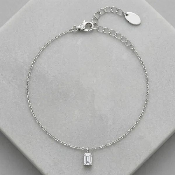 Silver_Sterling_Baguette_Cut_Solitaire_Bracelet_For_Women