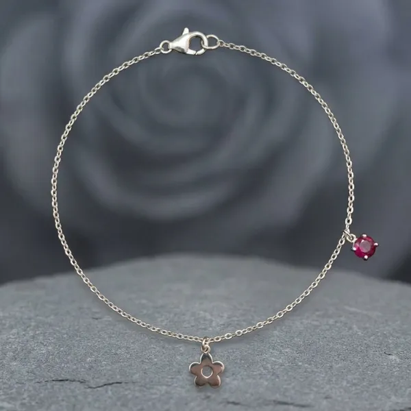 Silver_Sterling_Crimson_Bloom_Bracelet_For_Women
