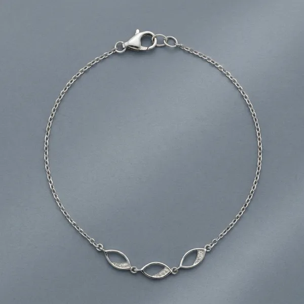 Silver_Sterling_Rhodium_Plated_Willow_Link_Bracelet_For_Women