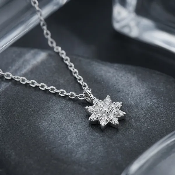 Silver_Sterling_Arctic_Bloom_Floral_Pendant_For_Women