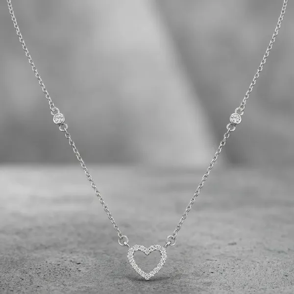 Silver_Sterling_Heart_Dewdrop_Pendant_For_Women