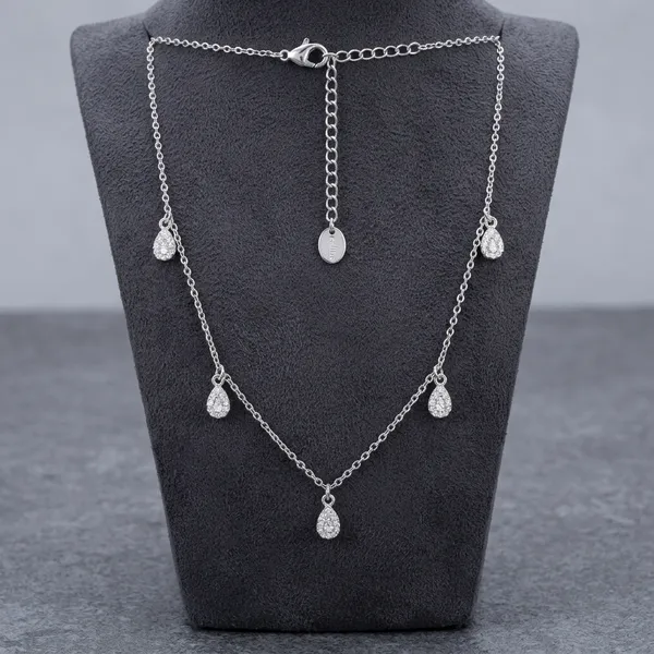 Silver_Sterling_Raindrop_Crystal_Pendant_Necklace_For_Women
