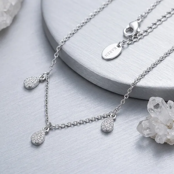 Silver_Sterling_Raindrop_Crystal_Pendant_Necklace_For_Women
