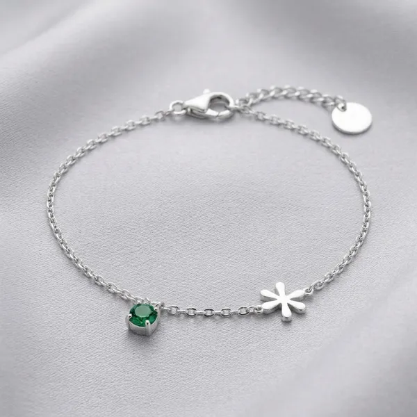 Silver_Sterling_Mayflower_Bracelet_For_Women