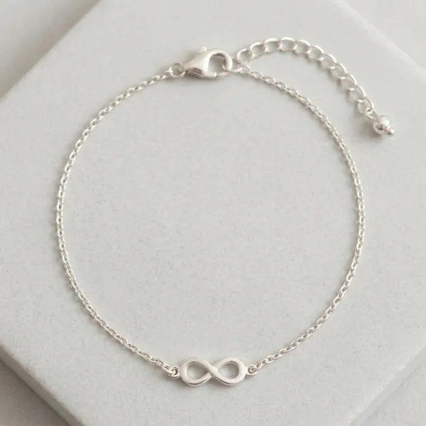 Silver_Sterling_Infinity_Symbol_Chain_Bracelet_For_Women
