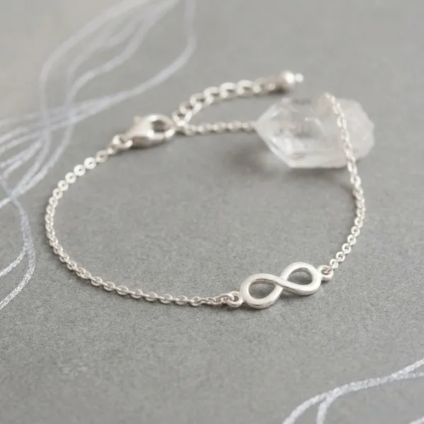 Silver_Sterling_Infinity_Symbol_Chain_Bracelet_For_Women