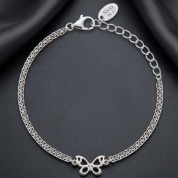 Silver_Sterling_Butterfly_Titli_Chain_Bracelet_For_Women