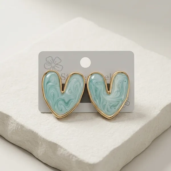 Turquoise_Resin_Marbled_Heart_Stud_Earrings_For_Women