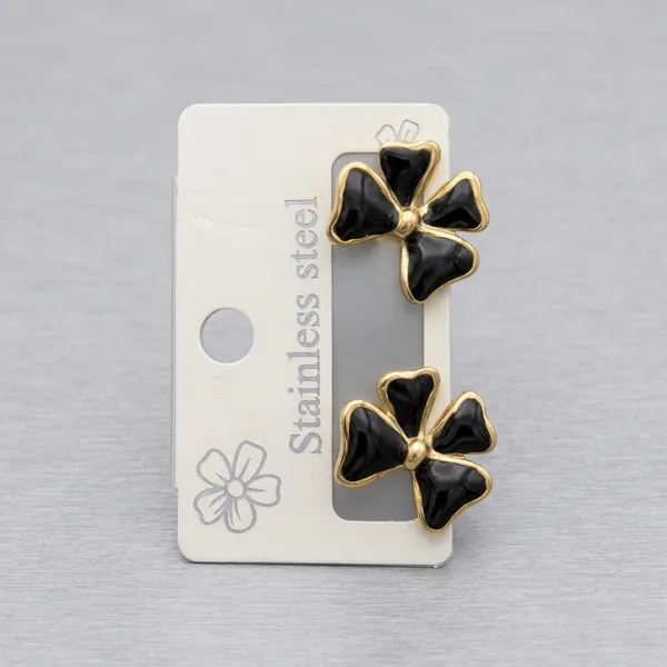 Black_Gold_Stainless_Steel_Four_Leaf_Clover_Stud_Earrings_For_Women
