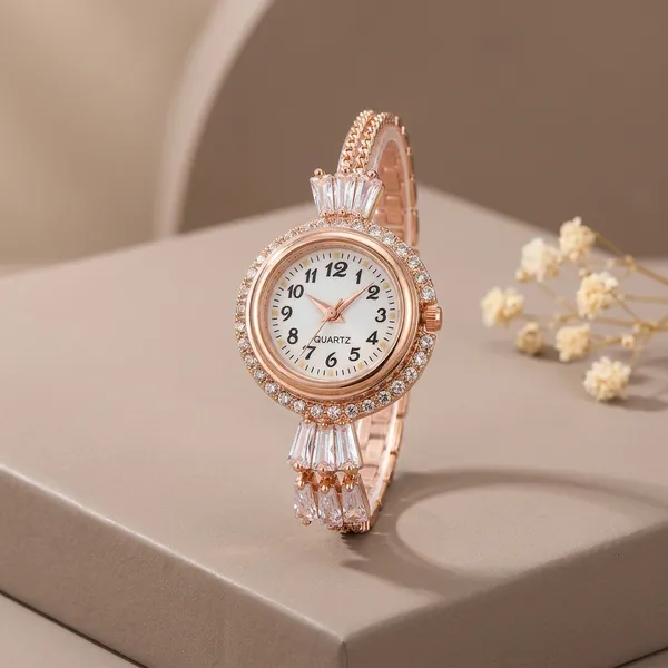 Rose_Gold_Cubic_Zirconia_Bracelet_Watch_For_Women
