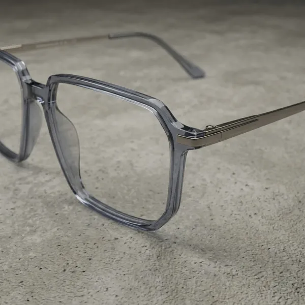 Grey_Transparent_Rectangular_Eyeglasses_Frame