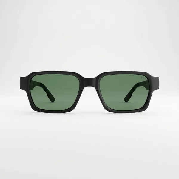 Black_Acetate_Square_Frame_Sunglasses_With_Green_Lenses