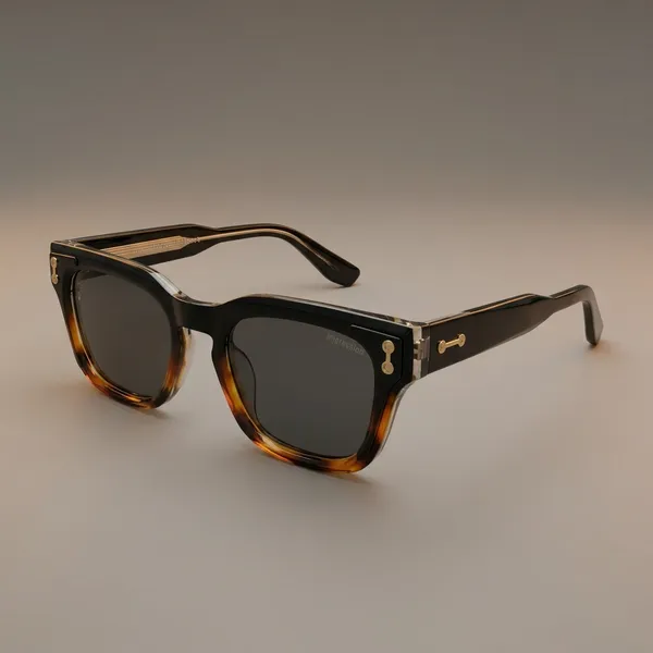 Black_And_Brown_Gradient_Wayfarer_Sunglasses_With_Gold_Accents