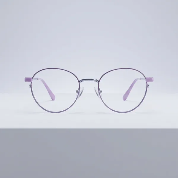 Purple_Metal_Round_Frame_Eyeglasses_With_Clear_Lens