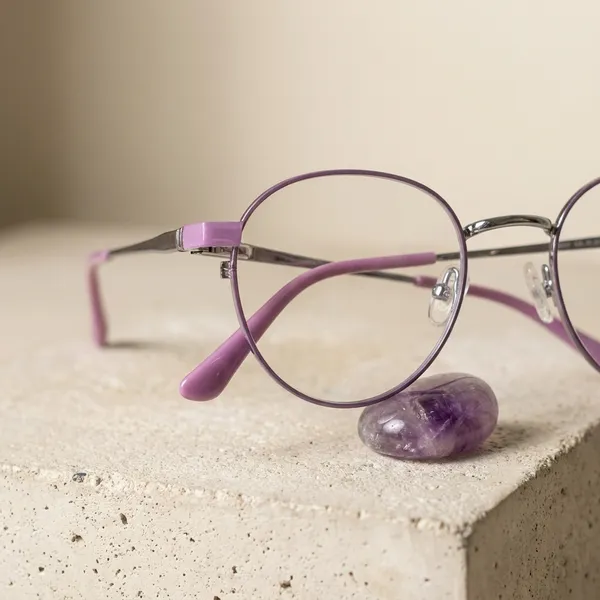 Purple_Metal_Round_Frame_Eyeglasses_With_Clear_Lens