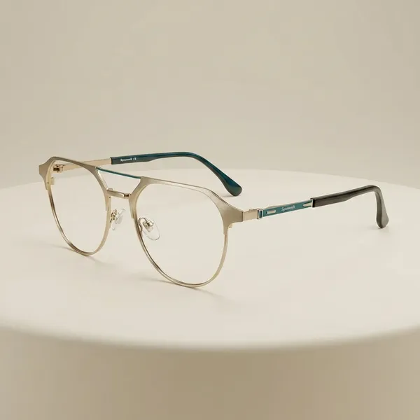 Silver_And_Black_Metal_Frame_Unisex_Eyeglasses