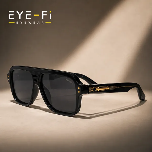 Full_black_Shell_Aviator_Sunglasses_With_Dark_Lenses