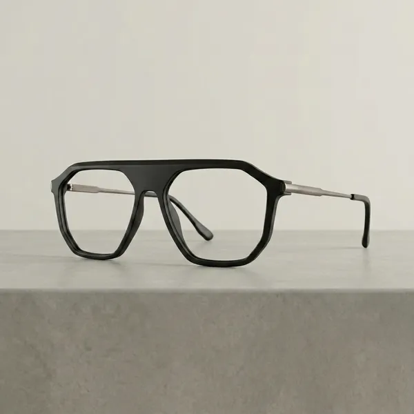Black_Rectangular_Frame_Eyeglasses_For_Men_And_Women
