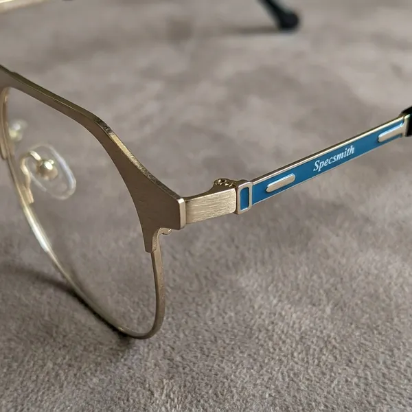 Gold_And_Black_Metal_Clubmaster_Eyeglasses_With_Clear_Lenses