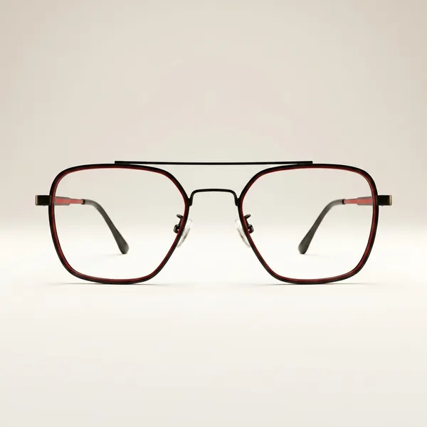 Red_And_Black_Metal_Frame_Aviator_Eyeglasses