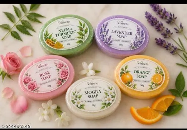 Rose_Glycerin_Handmade_Herbal_Soap_Pack_Of_5