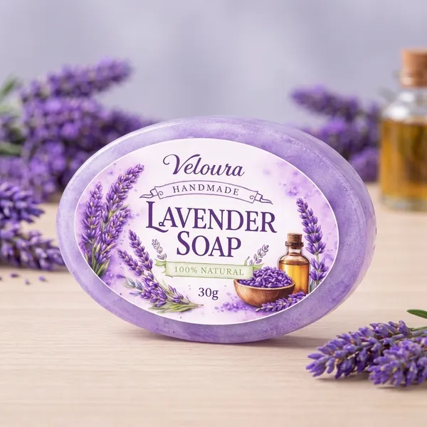 Veloura_Lavender_Essential_Oil_Handmade_Soap_30G