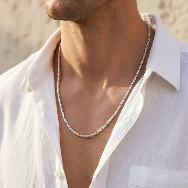 Sterling_Silver_Textured_Link_Chain_For_Unisex
