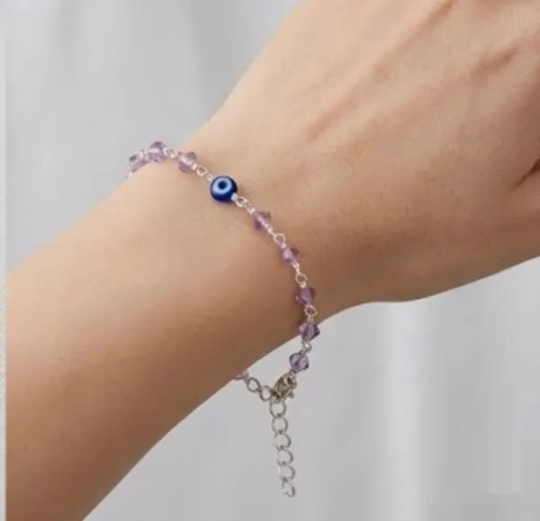 Handmade_Silver_Evil_Eye_Bracelet_with_Purple_Crystal_Beads
