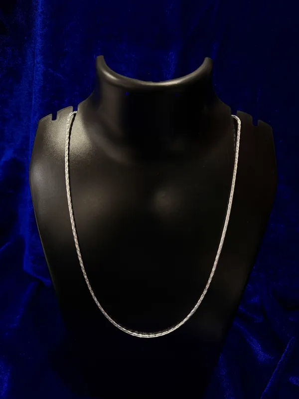 Silver_braided_chain_For_Unisex