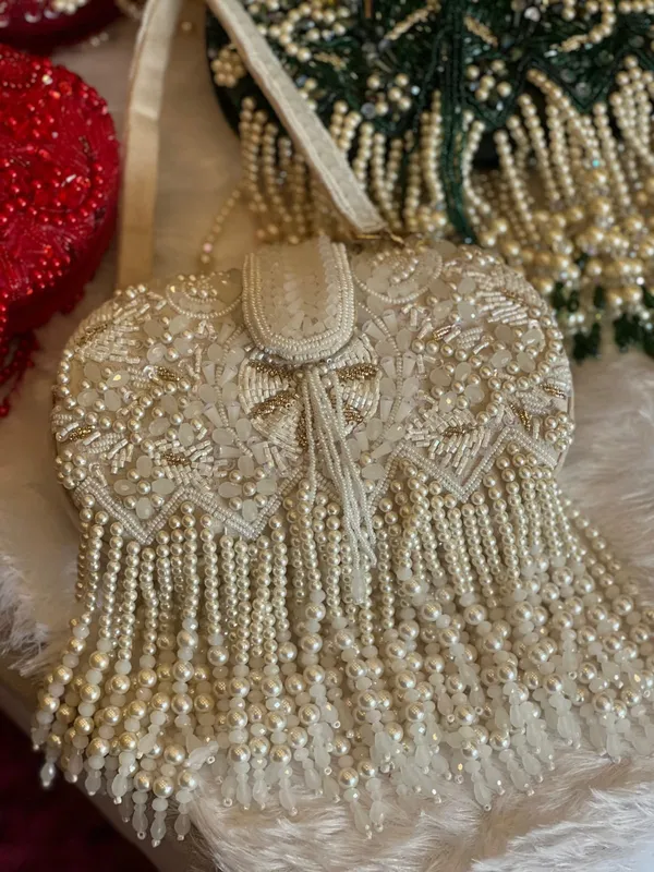 White_Suede_Pearl_Beaded_Embroidered_Potli_Bag_For_Women