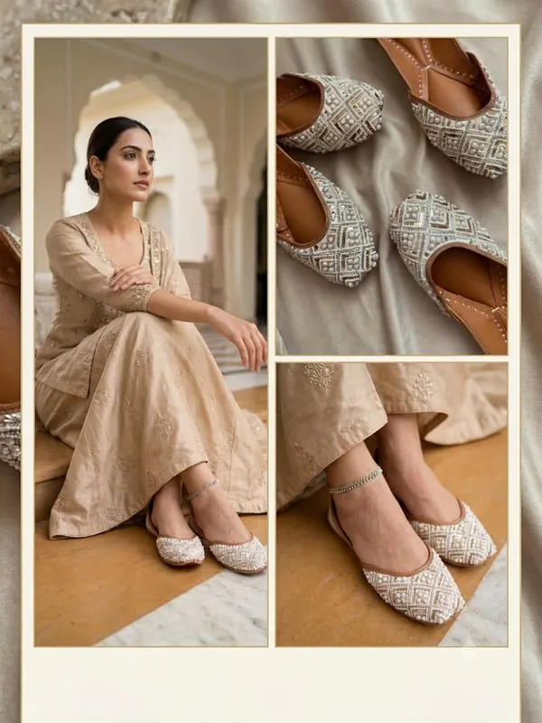 Pearl_with_Golden_Zarosi_work_Punjabi_Jutti