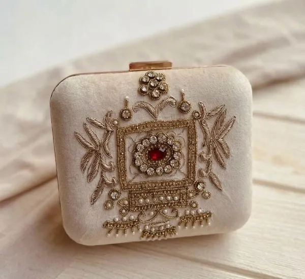 Embroidered_Suede_Square_Box_clutch