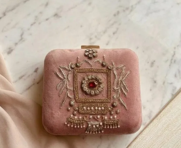 Embroidered_Suede_Square_Box_clutch