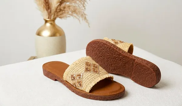 Cream_Women's_Flat_Footwear