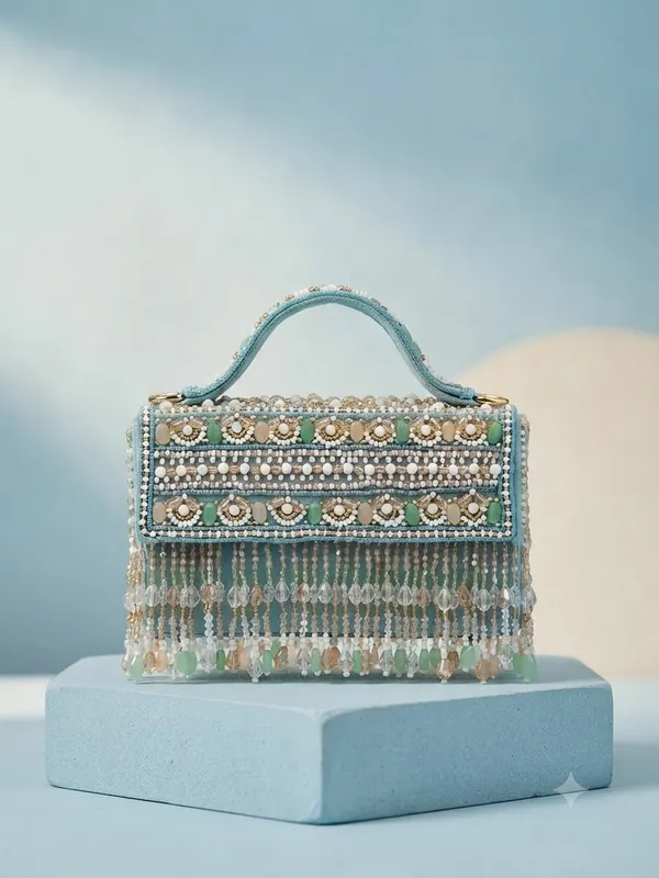 Handcrafted_beaded_fringe_flap_Clutch