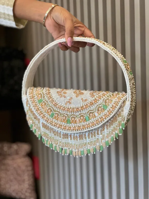 Multicolor_Suede_Pearl_Embellished_Crescent_Handbag_For_Women
