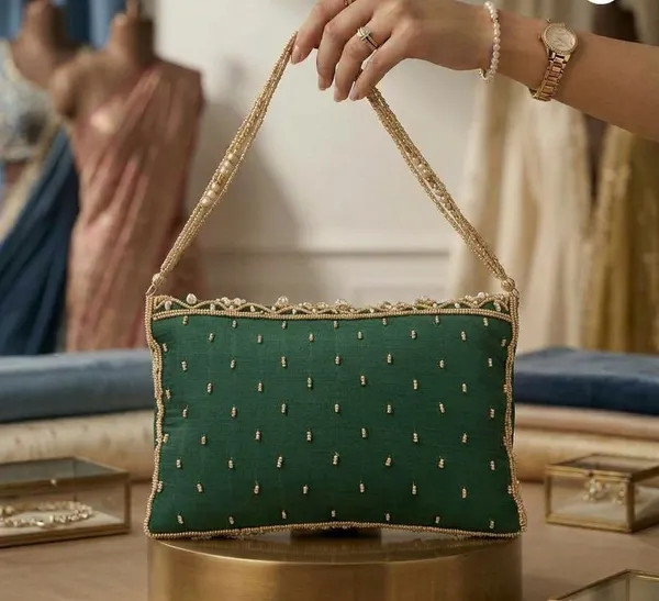 Handcrafted__Bead_and_Mirror_Evening_Clutch