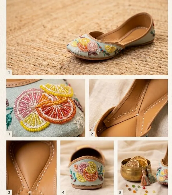 Skyblue_Fruit_work_Leather_Punjabi_Jutti