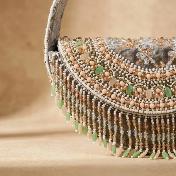 Multicolor_Suede_Beaded_Crescent_Clutch_With_Handle_For_Women