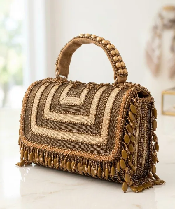 Antique_Golden_Suede_Beaded_Embellished_Clutch_Purse_For_Women